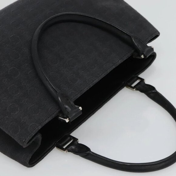 CELINE C Macadam Canvas Hand Bag Black Auth sw213 - Picture 7 of 16